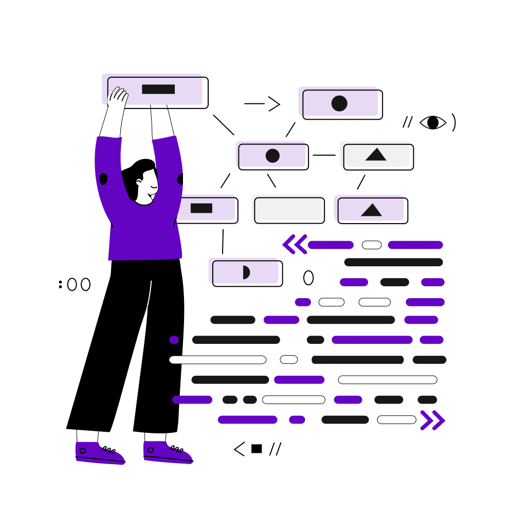 Ilustración de automatizaciones de diseño plano